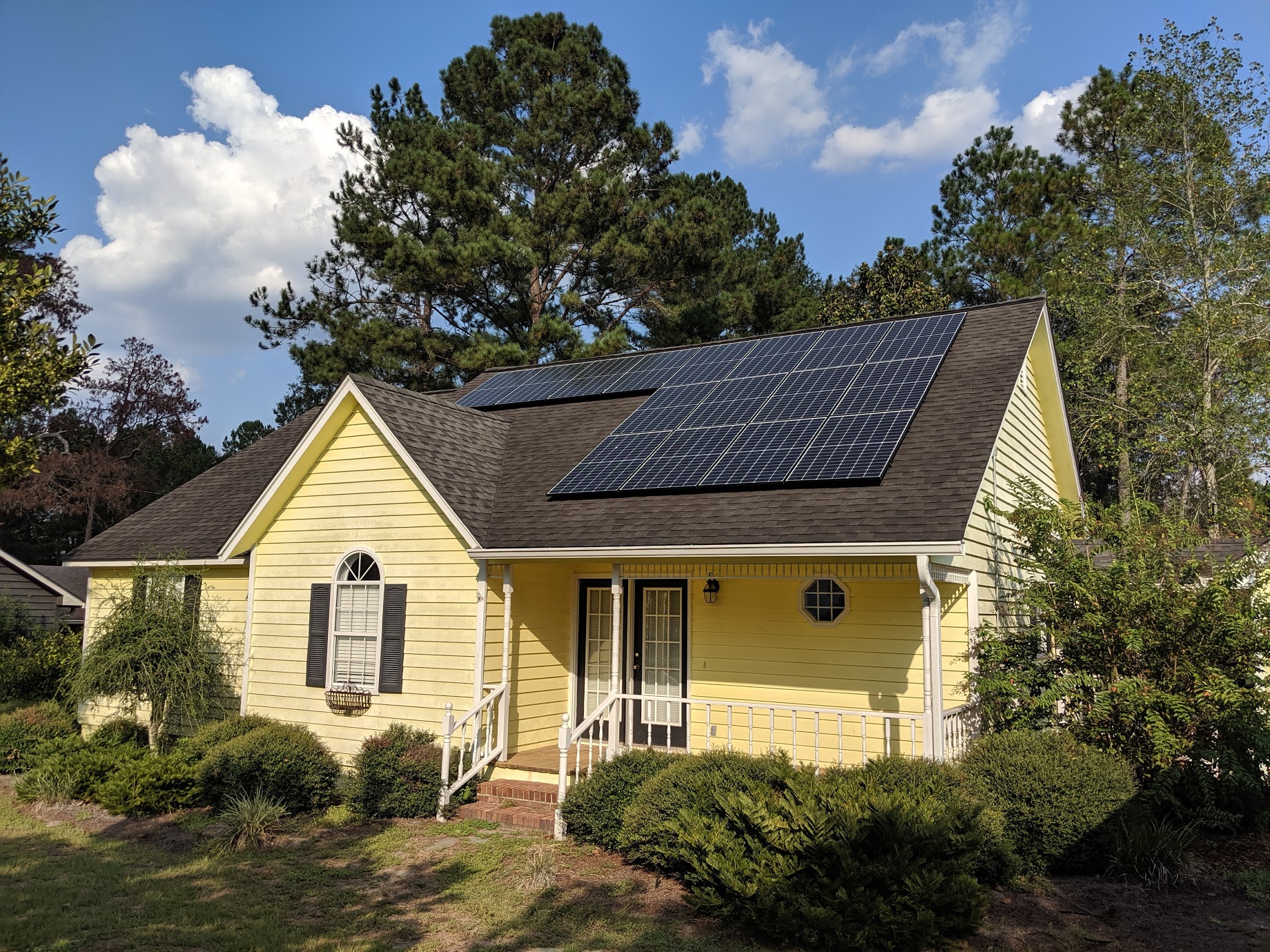 Image 2- A grid tie system with battery backup made this small home in Moultrie, Georgia NetZero!