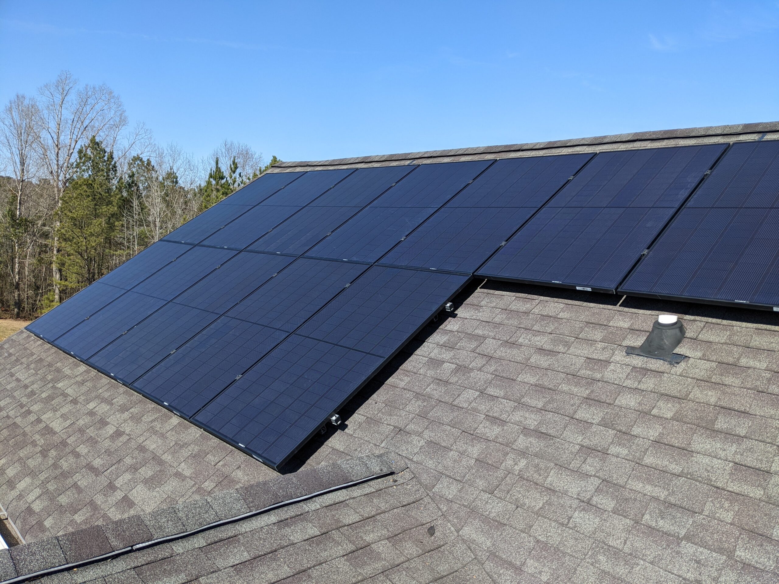 Roof Mount solar panels installed by Georgia Solar Pros