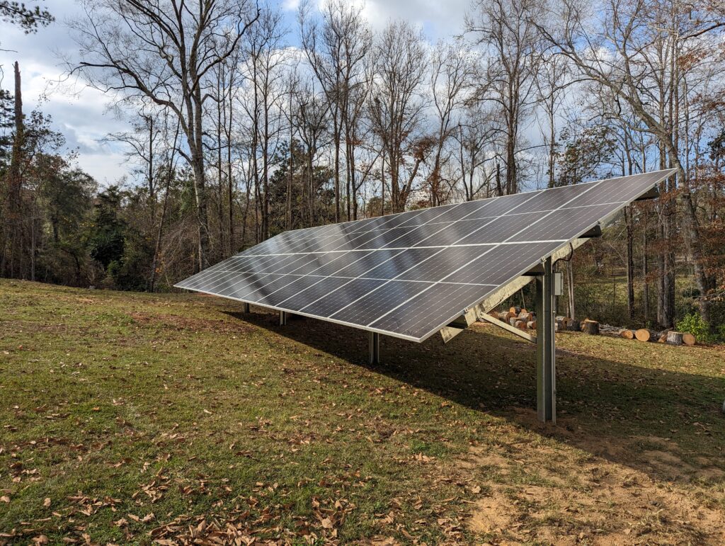 ground-mount solar array for off-grid system